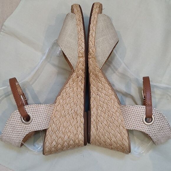 Lucky Brand Kyndra Open Toe Jute Espadrille Wedge Sandals Size 9.5M - Picture 8 of 12